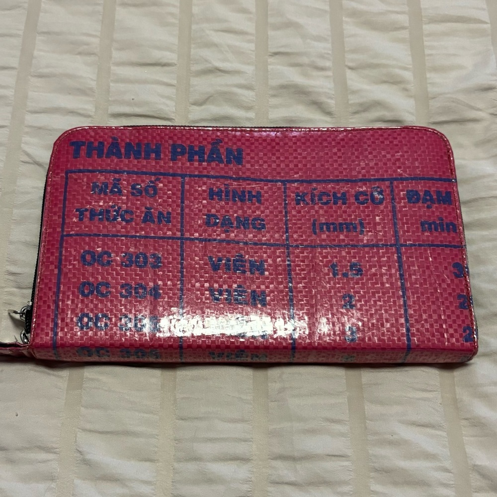 Malia Designs Made in Cambodia Recycled Wrislet Wallet in Pink